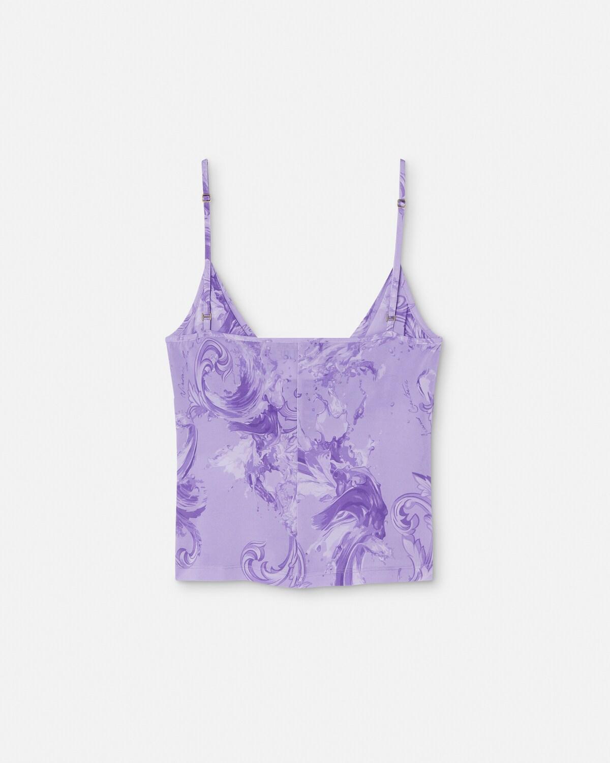 Printed Viscose Draped Top - Image 3