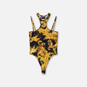 Printed Off-Shoulder Bodysuit