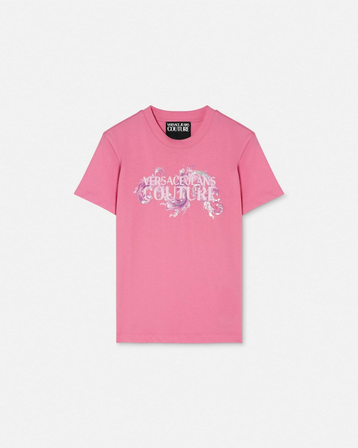Printed Embellished Cotton-Jersey T-Shirt
