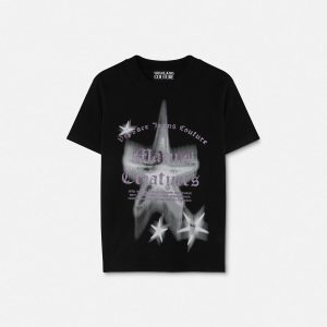 Printed Embellished Cotton-Jersey T-Shirt