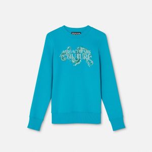 Printed Embellished Cotton-Jersey Sweatshirt