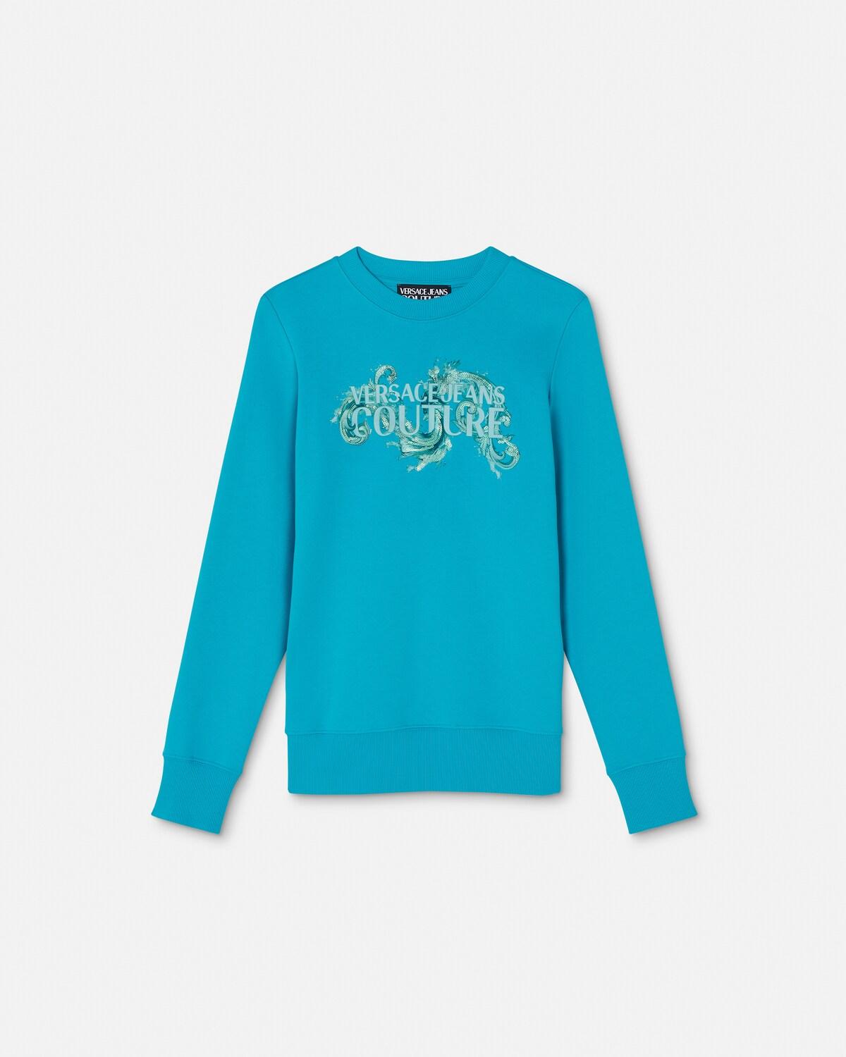 Printed Embellished Cotton-Jersey Sweatshirt