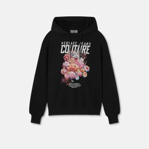 Printed Embellished Cotton-Jersey Hoodie