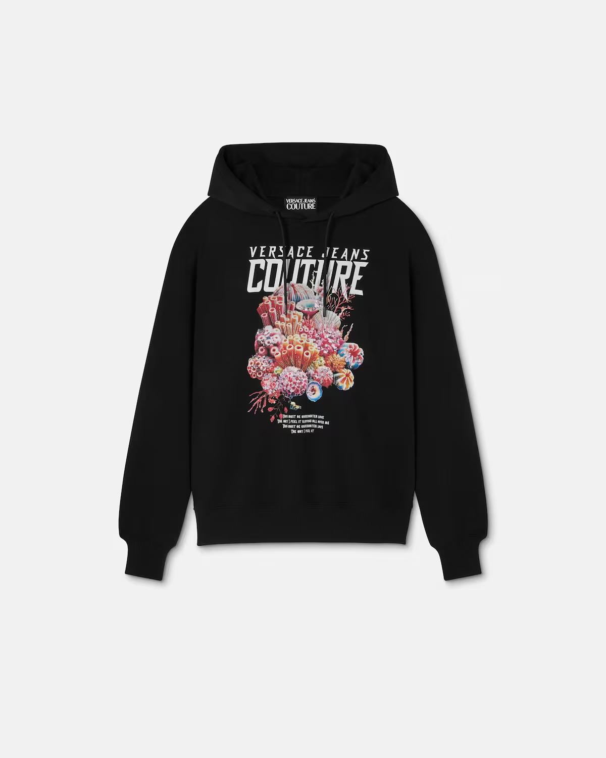 Printed Embellished Cotton-Jersey Hoodie