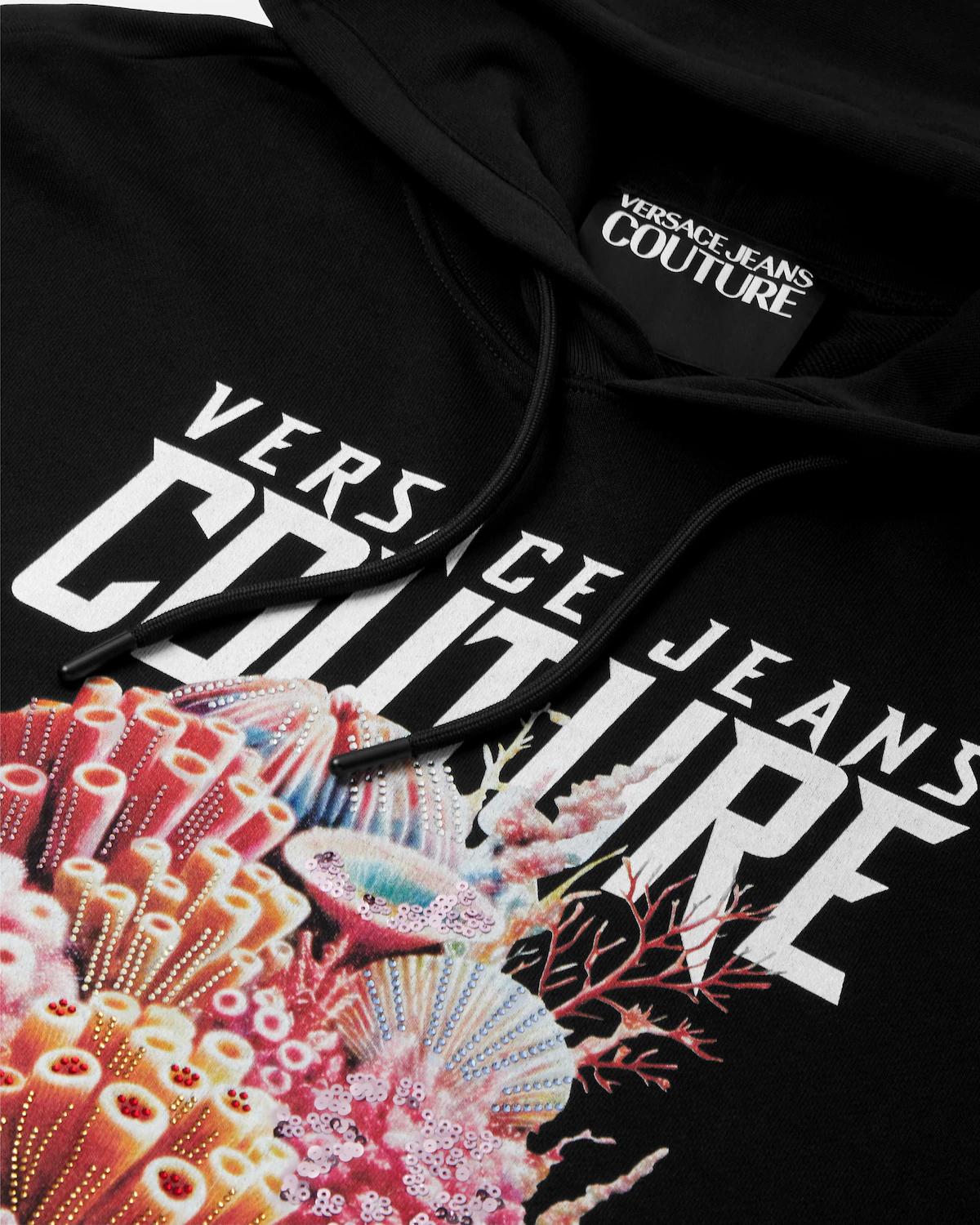 Printed Embellished Cotton-Jersey Hoodie - Image 2