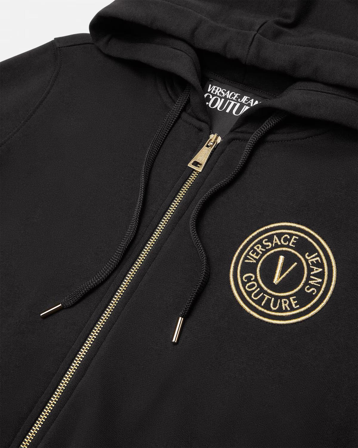 V-Emblem Zip Hoodie - Image 2