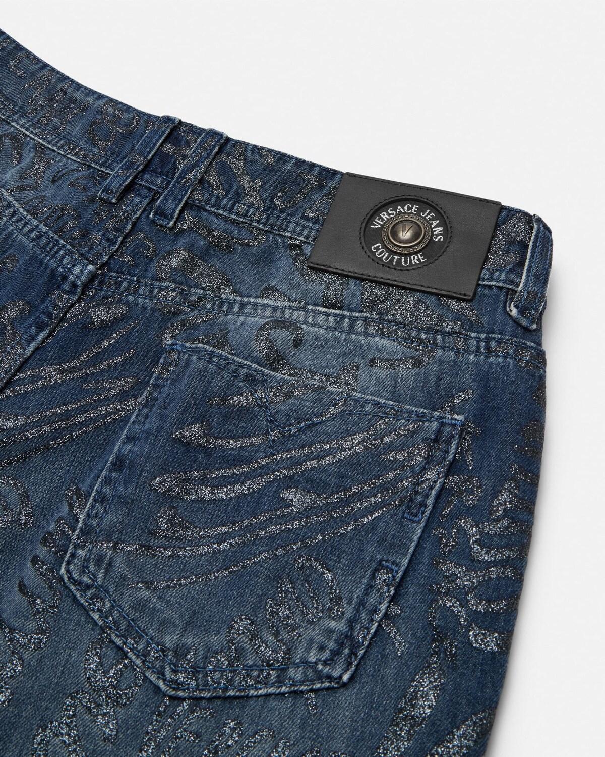 Glitter Logomania Wide-Leg Jeans - Image 5