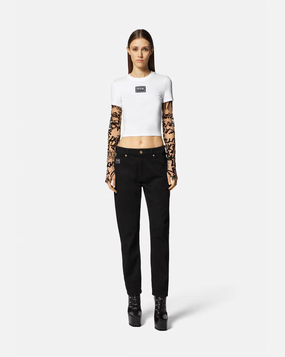 Logo Embroidered Jeans - Image 2