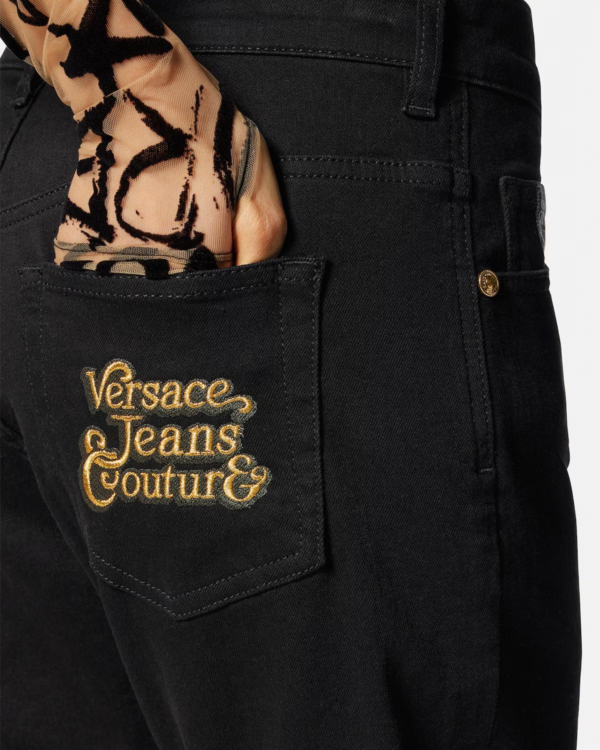 Logo Embroidered Jeans - Image 5