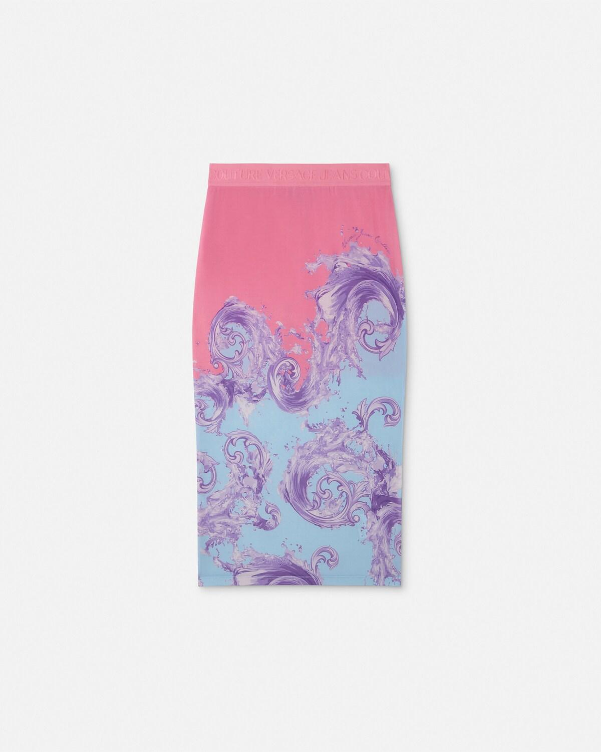 Printed Viscose Midi Skirt