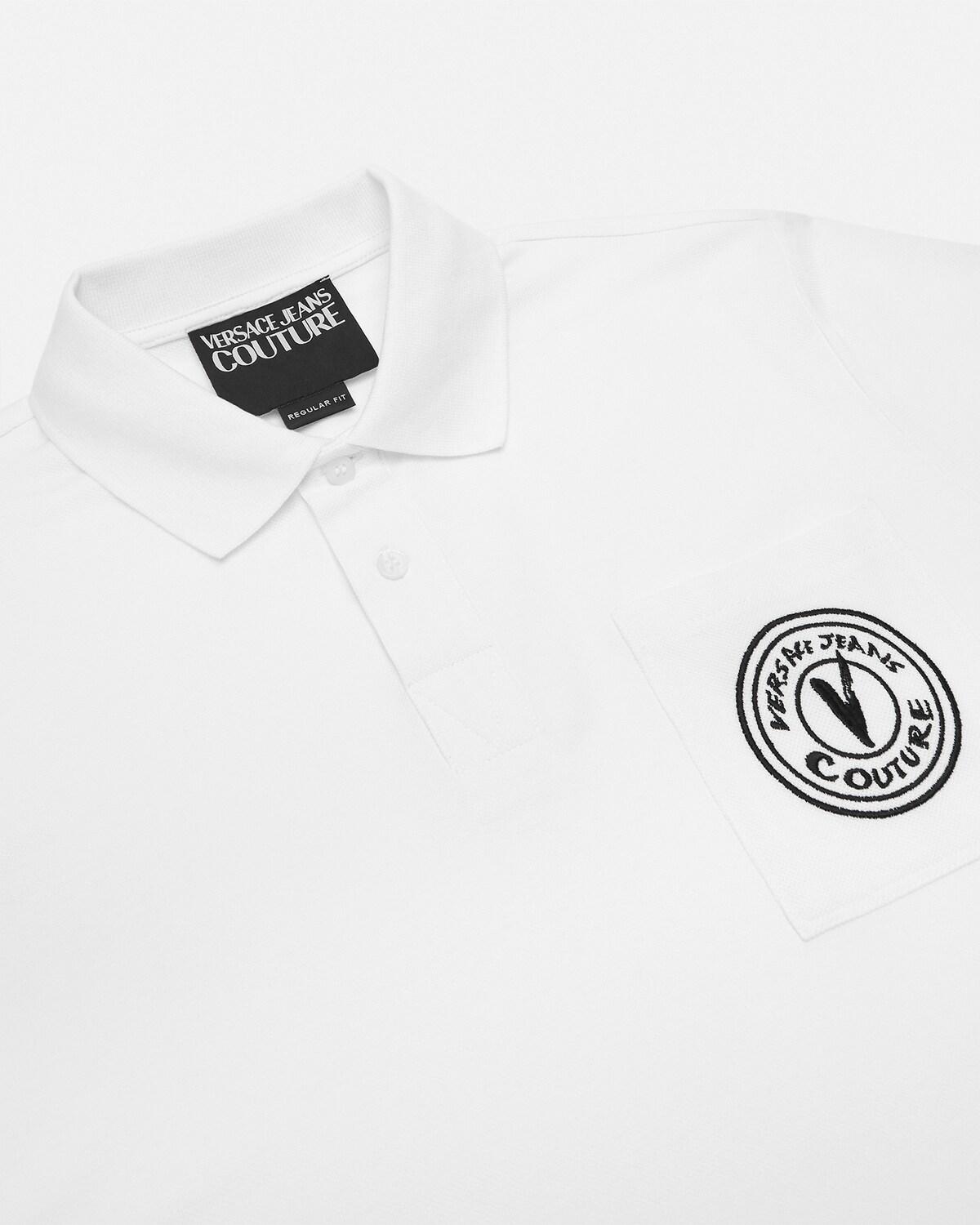 Embroidered V-Emblem Polo Shirt - Image 2