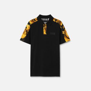 Printed Cotton-Piqu?? Polo