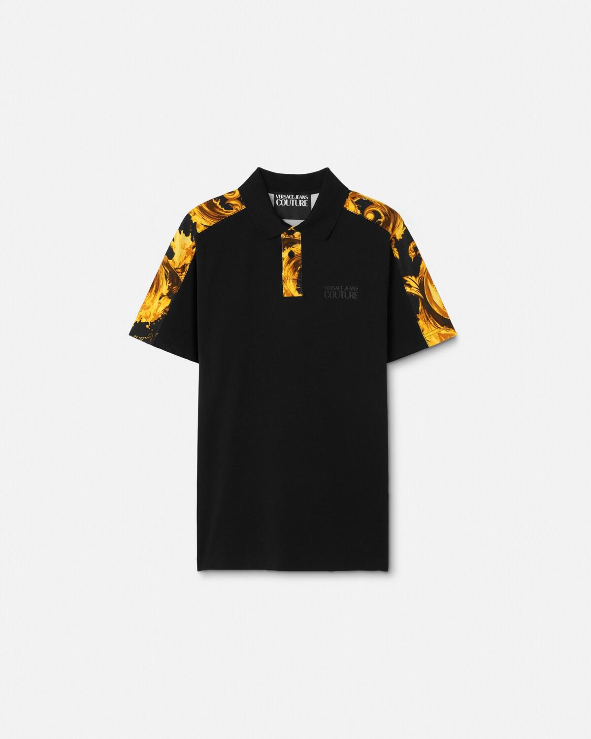 Printed Cotton-Piqu?? Polo