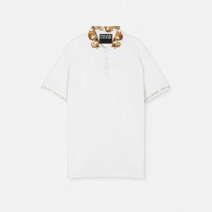 Printed Cotton-Piqu?? Polo