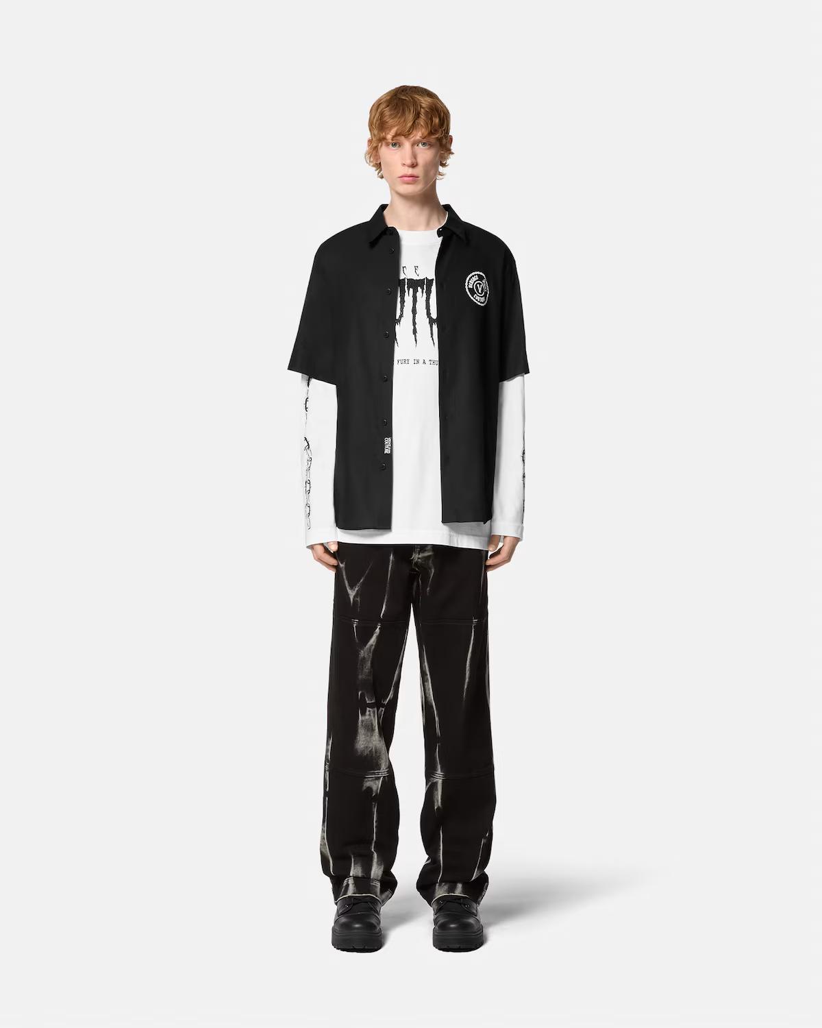 Chain V-Emblem Regular-Fit Shirt - Image 2
