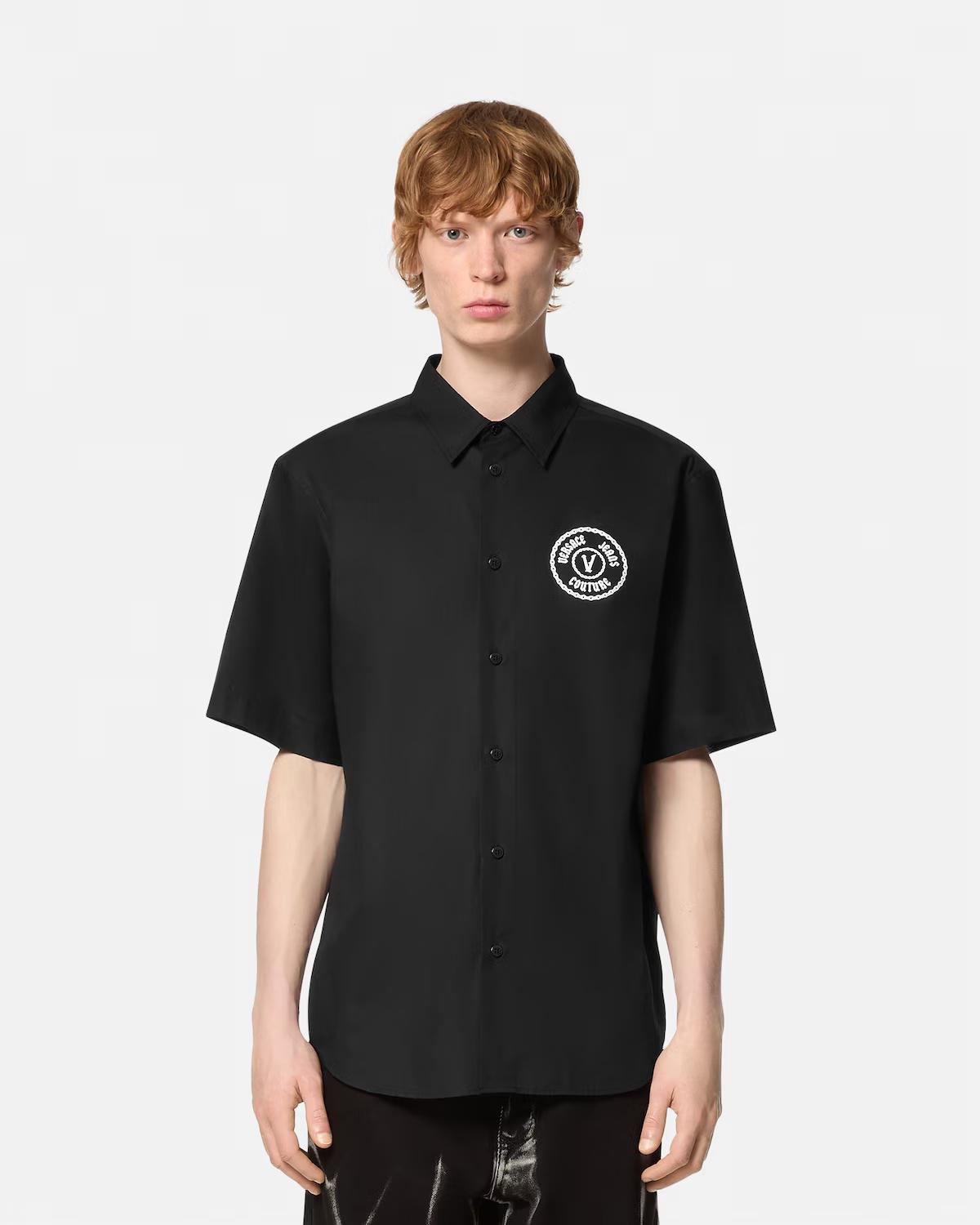 Chain V-Emblem Regular-Fit Shirt - Image 4