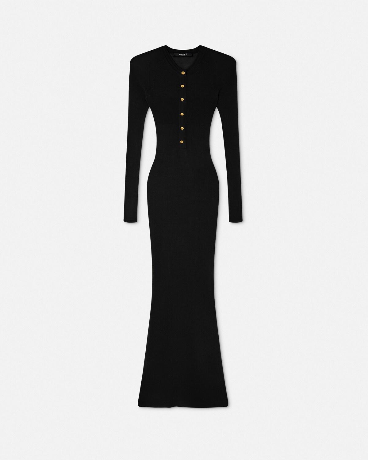 Merino Wool Ribbed Knit Maxi Dress