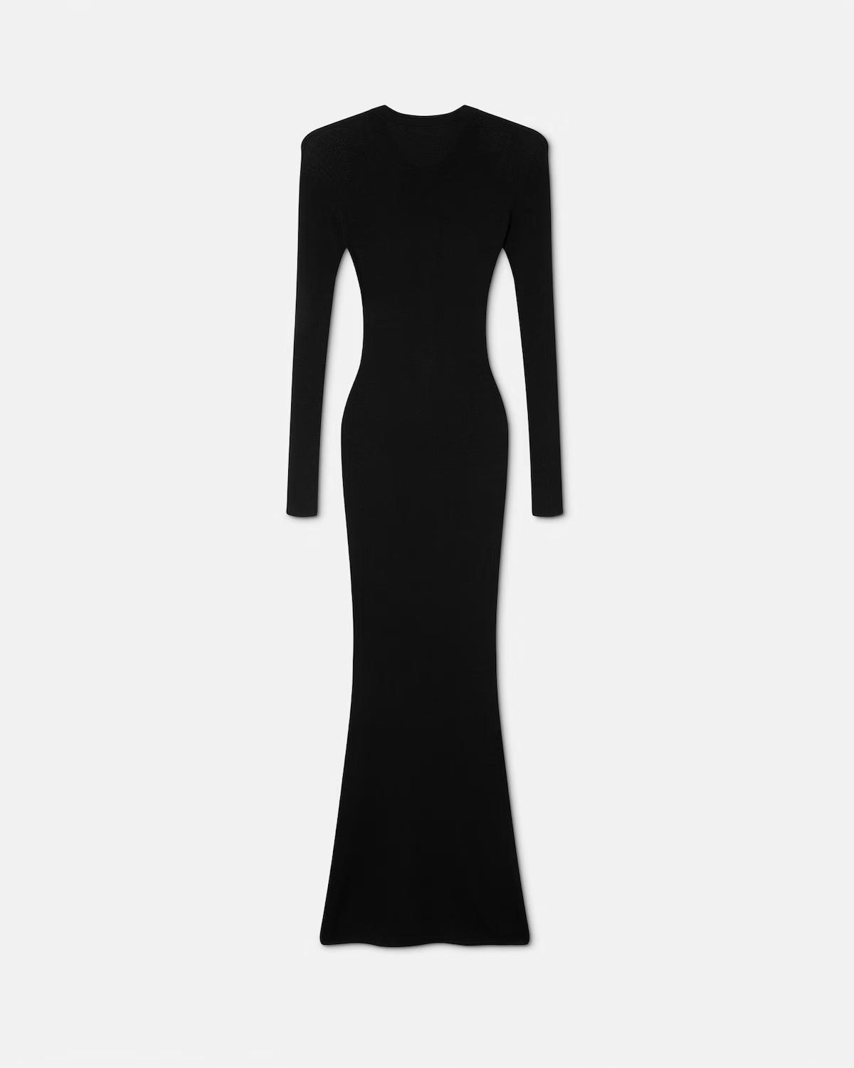 Merino Wool Ribbed Knit Maxi Dress - Image 3