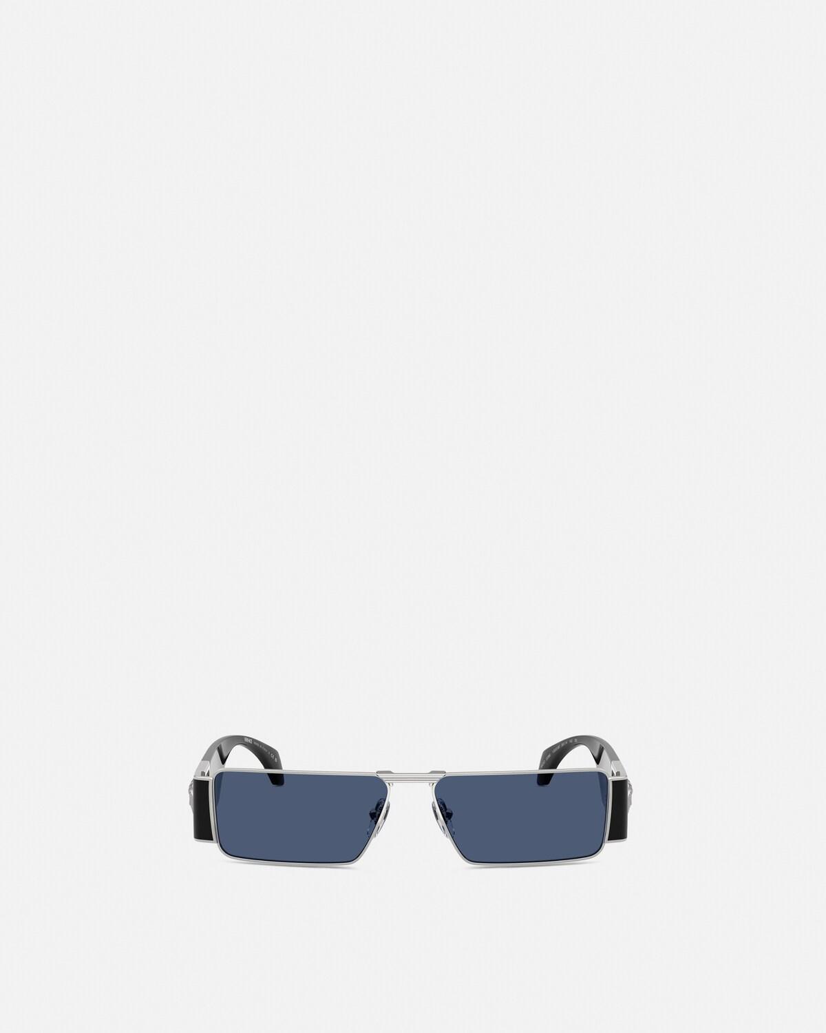 Medusa Plaque Rectangular Sunglasses - Image 2