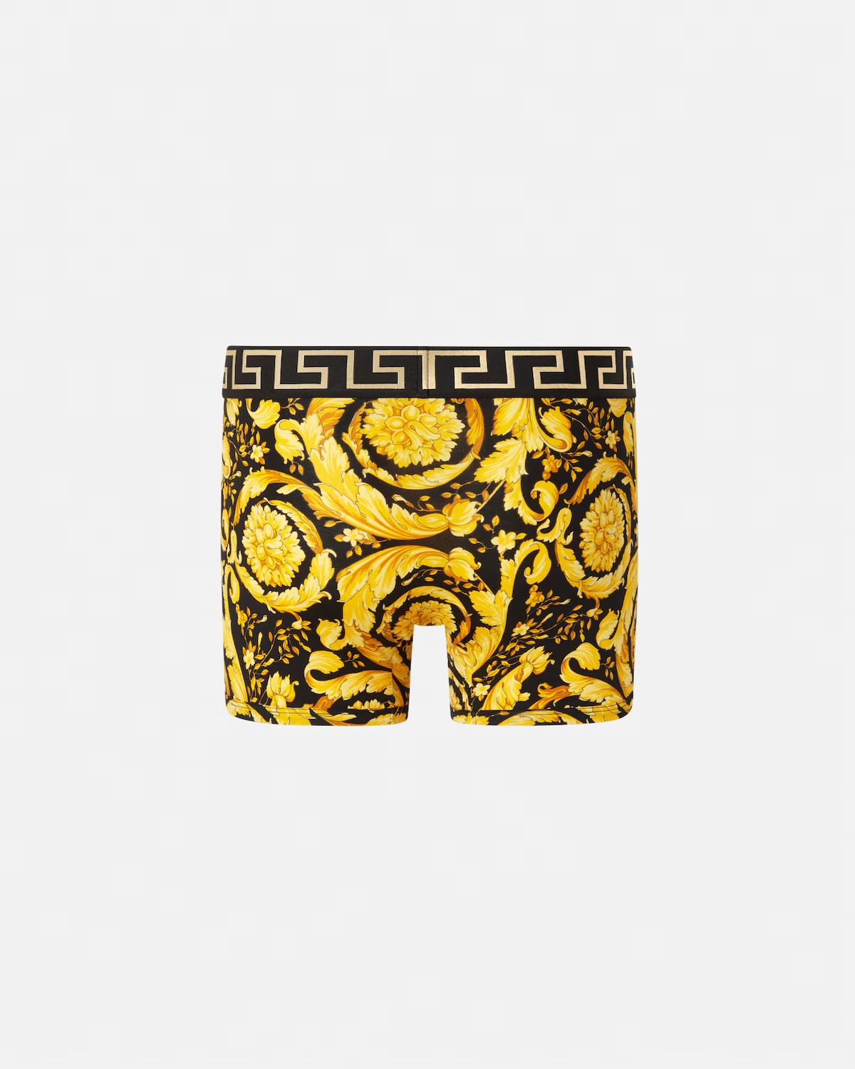 Printed Jacquard Cotton-Jersey Long Trunks - Image 2