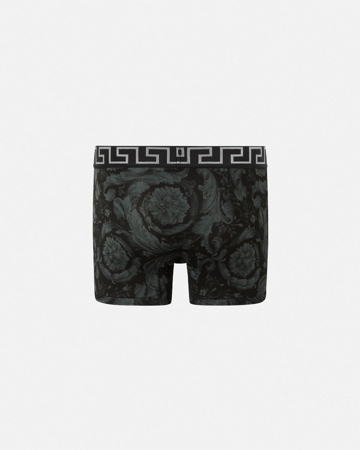 Printed Jacquard Cotton-Jersey Long Trunks - Image 3